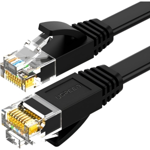 UGREEN NW102 Cat6 U/UTP Flat Ethernet Cable 15m - Black (NW102-50180) – product image