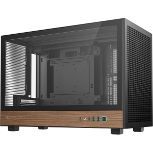 DeepCool CH260 Wood mATX Gaming Chassis - Black (R-CH260-BKNWM0-G-1) – product image