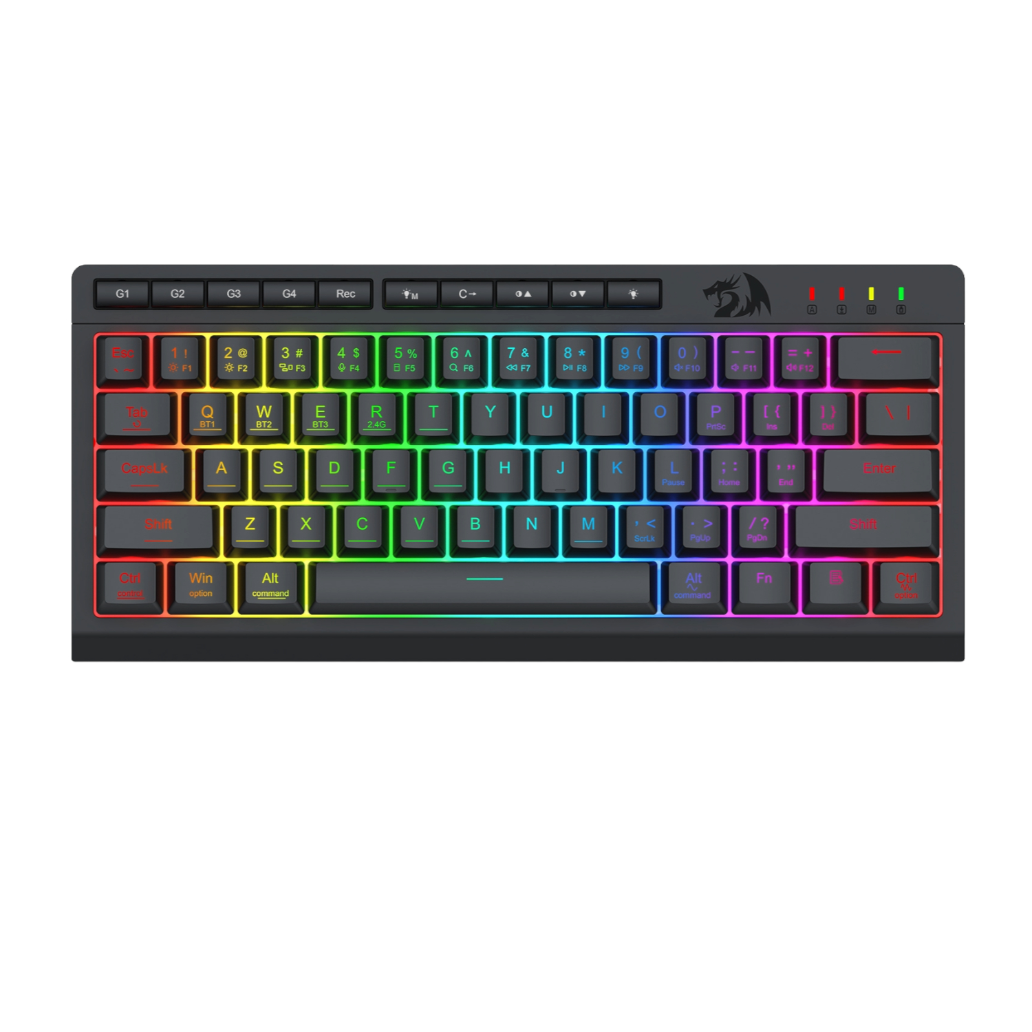 Redragon SHIVA K522 PRO RGB Wireless Gaming Keyboard- Black (RD-K522RGB-PRO) – product image