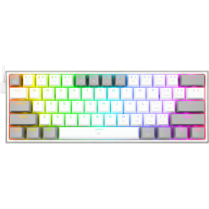Redragon K617 FIZZ 60% Wired RGB Gaming Keyboard - White/Grey (RD-K617-RGB-WG) – product image