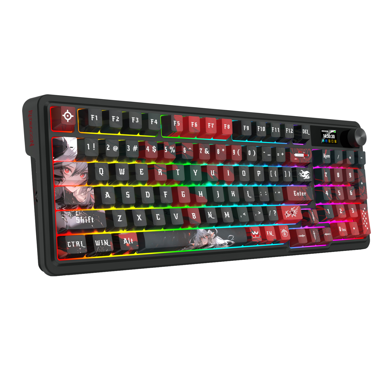 Redragon K719AK ARTEMIS PRO RGB Wireless LCD Mechanical Gaming Keyboard (Anime Edition) (RD-K719AK-RGB-PRO) – product image