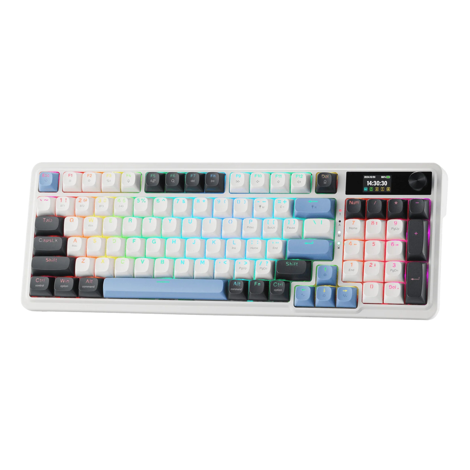 Redragon K719WGB GALATIN RGB PRO Full sized Wireless Gaming Keyboard - White (RD-K719WGB-RGB-PRO) – product image