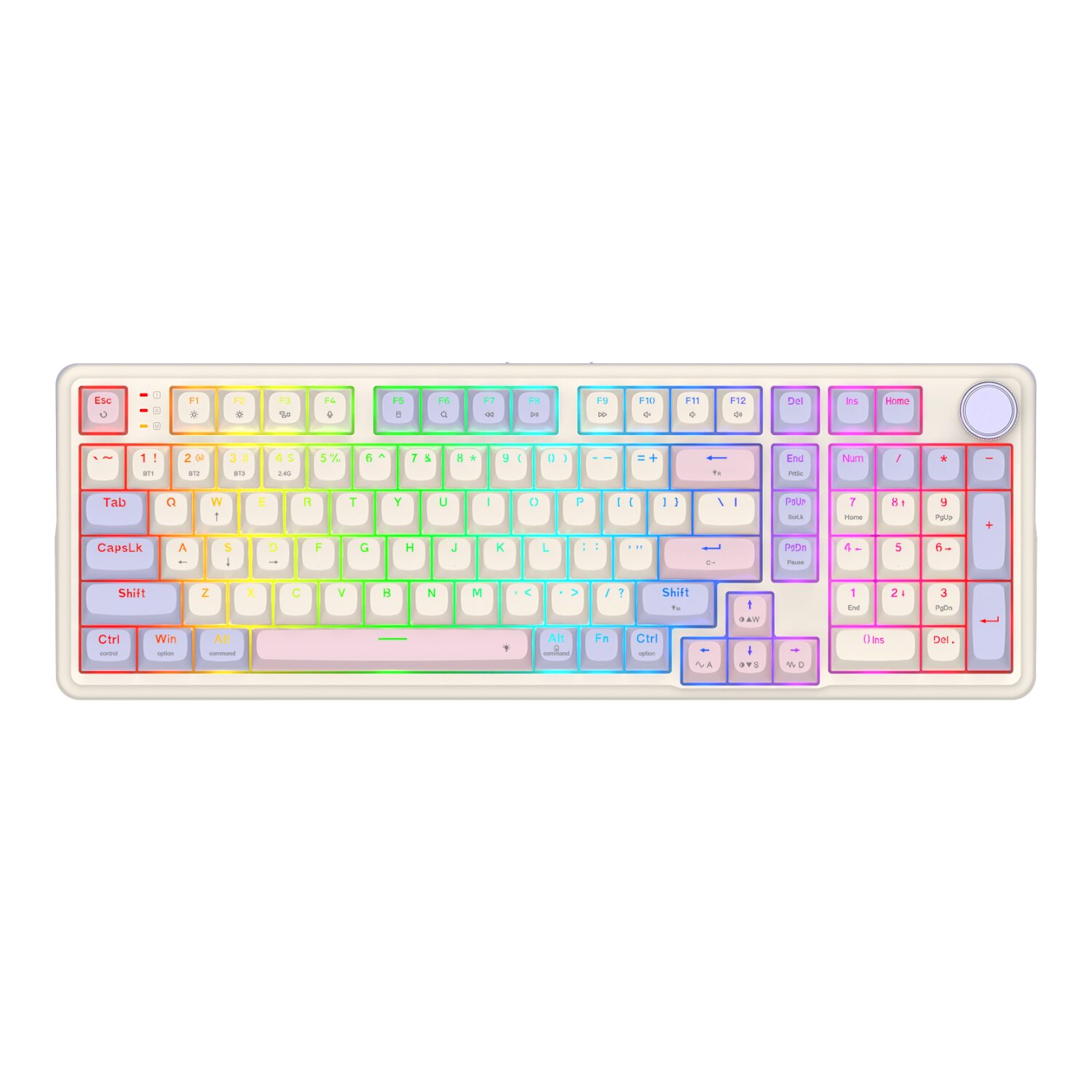 Redragon K768 EISA 100 RGB Wireless Gaming Keyboard - Lilac (RD-K768VI-WL) – product image