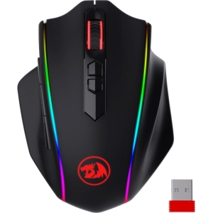 REDRAGON VAMPIRE ELITE Wireless 16000DPI|8 Button|Ergonomic Design|P3335 Optical Sensor|Type-C Cable|RGB Backlit Gaming Mouse - Black (RD-M686RGB) – product image