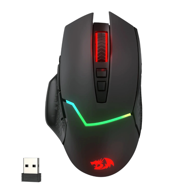 REDRAGON Mirage Pro 8000DPI RGB Wireless Gaming Mouse - Black (RD-M690-PRO) – product image