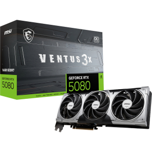 MSI GeForce RTX 5080 VENTUS 3X OC 16G Graphics Card (RTX5080VENTUS3XOC16GB) – product image