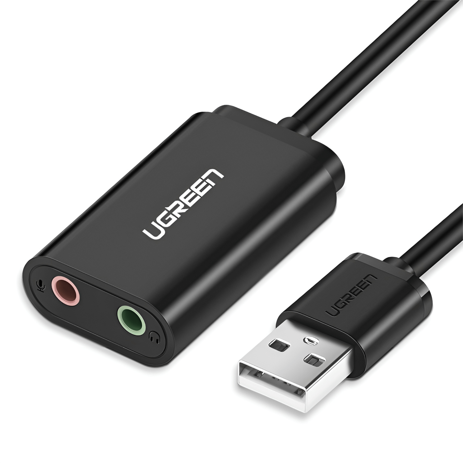 UGREEN USB to 3.5mm External Stereo Sound Adapter - Black (US205-30724) – product image