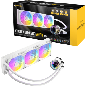 Antec VORTEX LUM 360 ARGB AIO CPU Liquid Cooler - White (VORTEX LUM 360 ARGB W) – product image