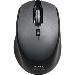 Port Connect Silent 1600DPI 3 Button Wireless Mouse - Black (900713) – product image