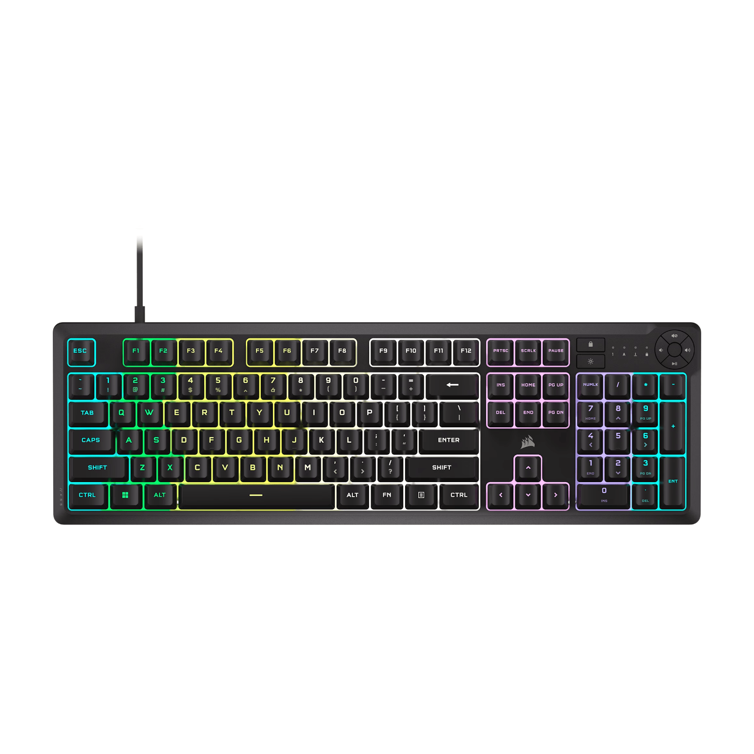 Corsair K55 CORE RGB Gaming Keyboard - Black (CH-9226C65-NA) – product image