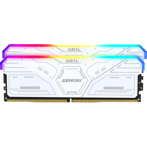 GeIL Gemini RGB 32GB DDR5 6000MHz Desktop Gaming Memory Kit (2 x 16GB) – White (GAMSW532GB6000C36CDC) – product image