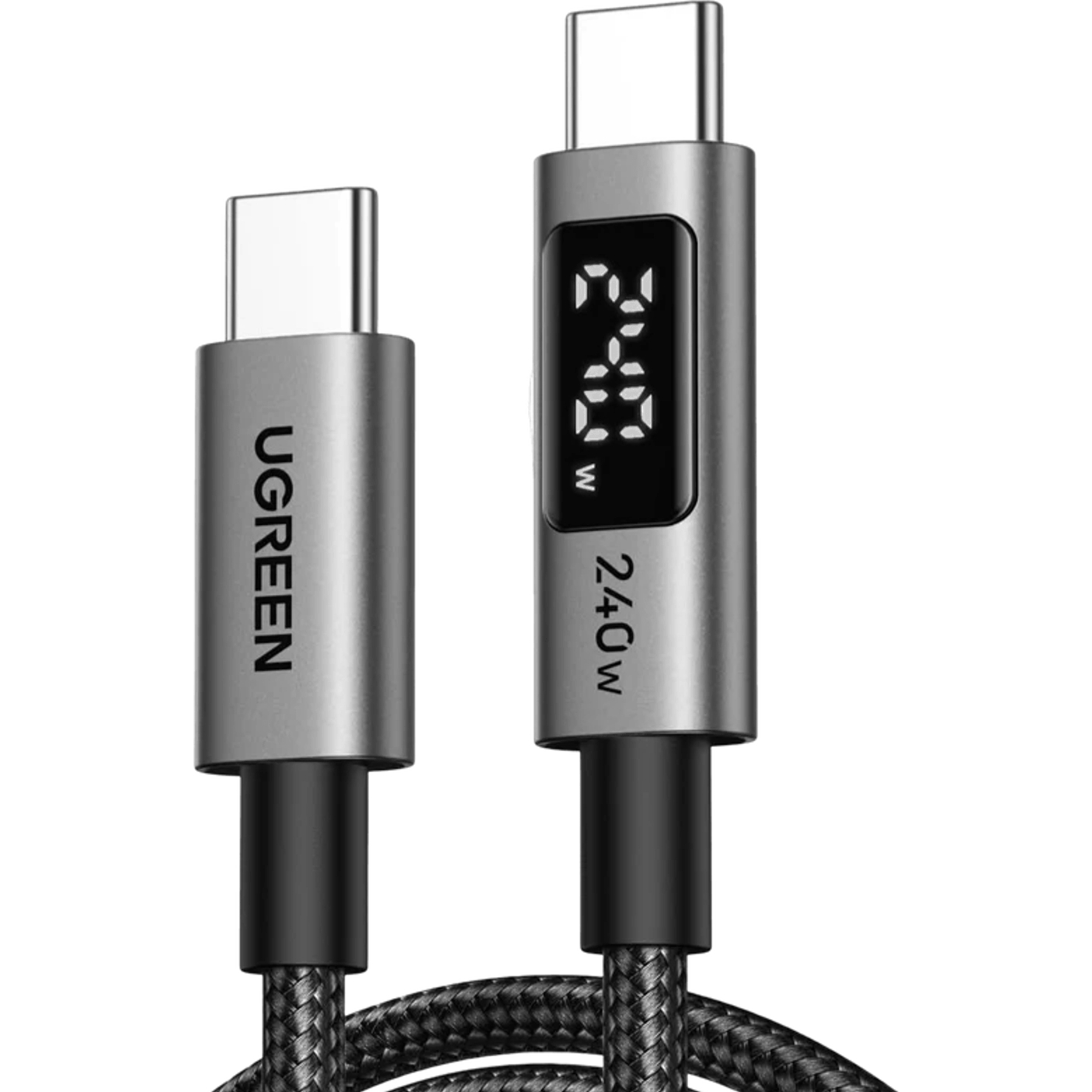 UGREEN 240W USB Type-C Cable with LED Display 1M (L530-65866) – product image