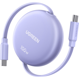 UGREEN 100W Fast Charging Retractable USB Type-C Cable 1M - Purple (L531-95673) – product image