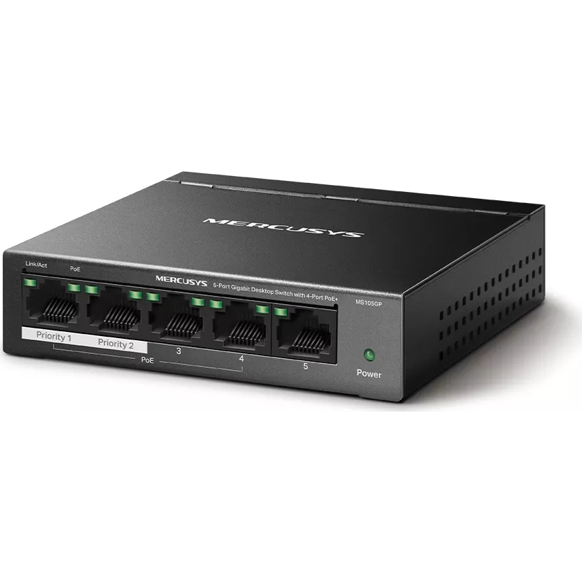 MERCUSYS 5-PORT GIGABIT POE DESKTOP SWITCH | MRC-MS105GP - Image 2