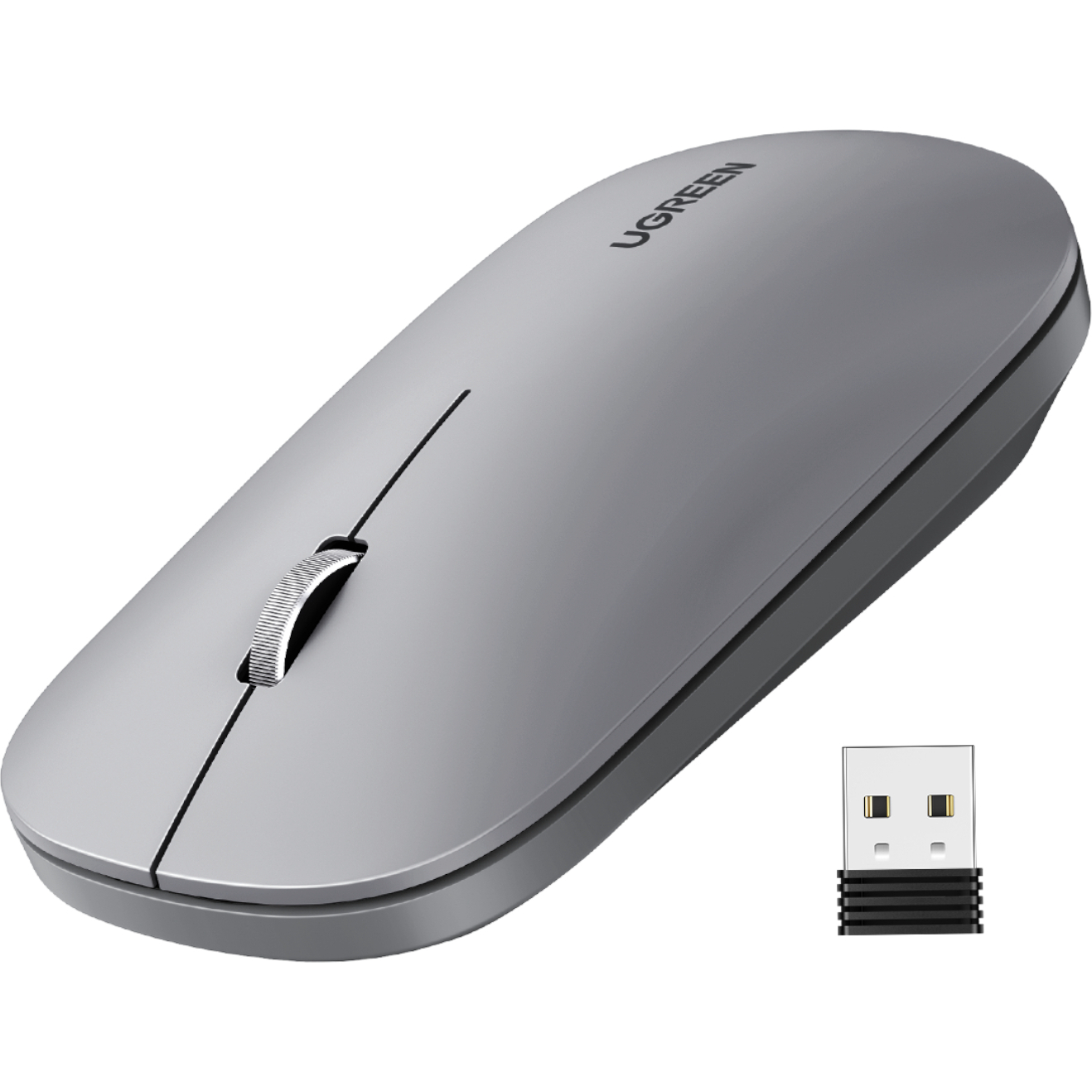 UGREEN Portable 2.4GHz Wireless Mouse - Grey (MU001-90373) – product image