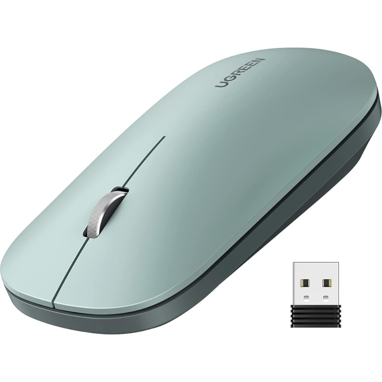 UGREEN Portable 2.4GHz Wireless Mouse - Green (MU001-90374) – product image