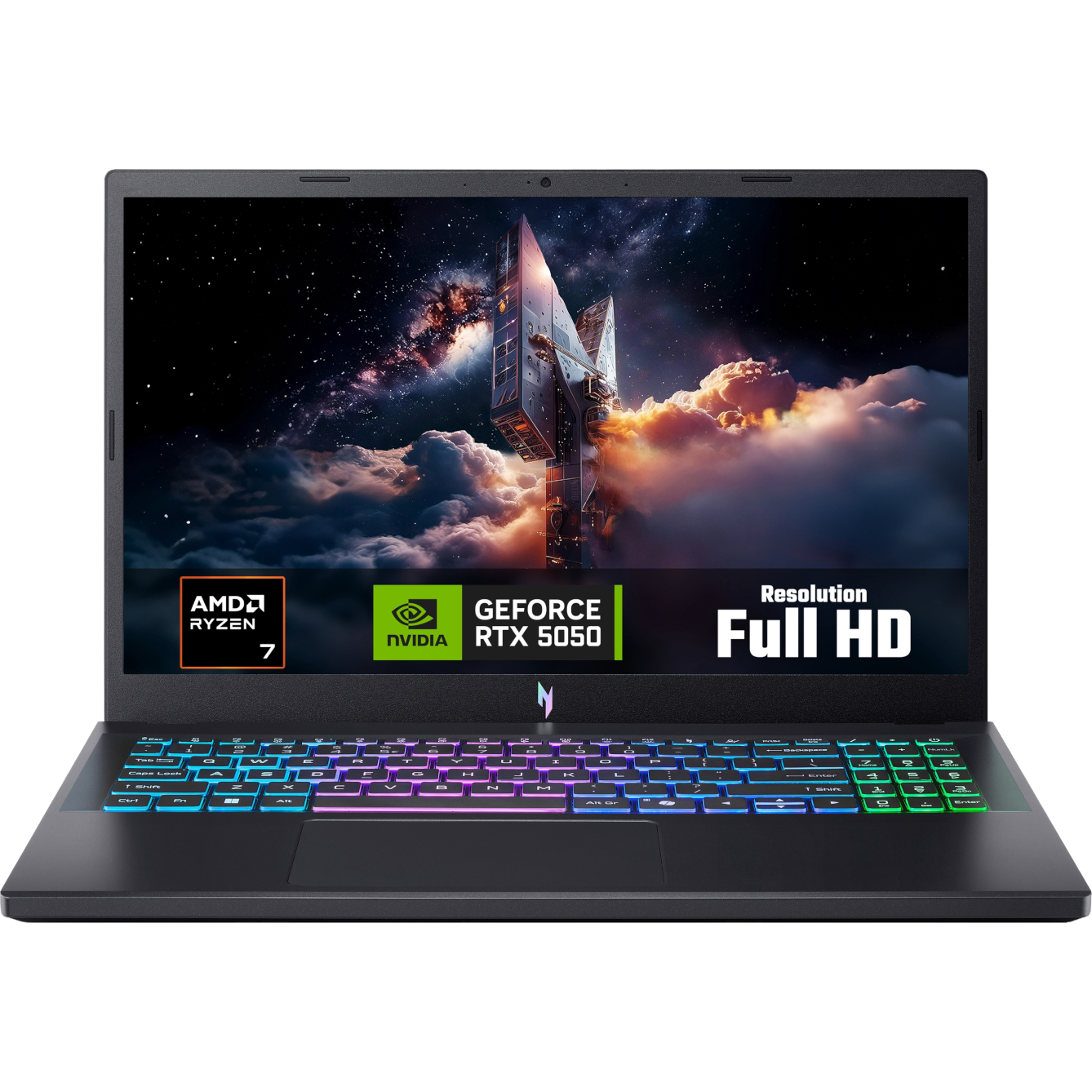 Acer NITRO V 15 Gaming Laptop 15.6" | AMD Ryzen 7 | 16GB | 512GB | RTX 5050 8GB | Windows 11 Home (NH.U3NEA.002) – product image