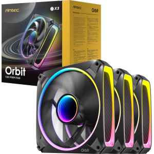 Antec ORBIT PWM 120mm ARGB Fan 3 Pack - Black (ORBIT 120 3PK) – product image