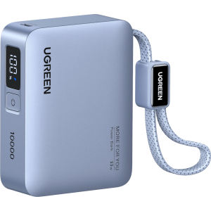 UGreen Nexode 10000mAh 30W Power Bank with Built-in USB Type-C Cable (PB584-75173B) – product image
