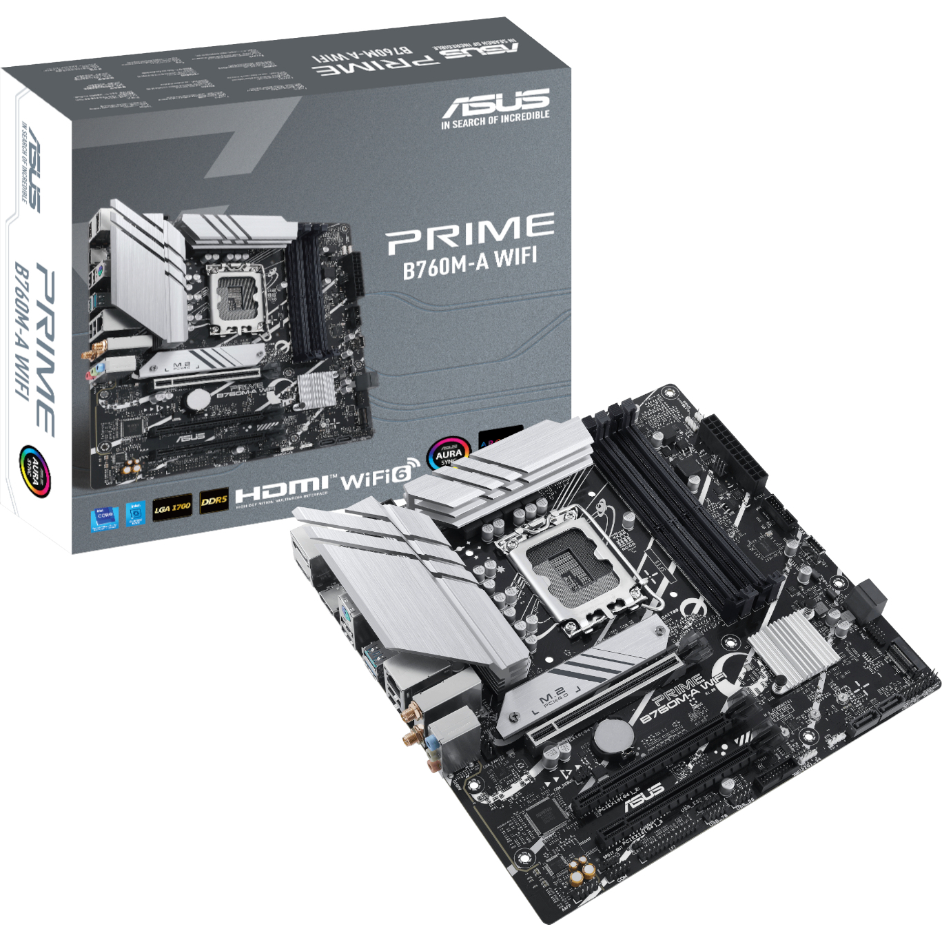 Asus PRIME B760M-A WIFI Intel LGA1700 M-ATX Motherboard (PRIME-B760M-A-WIFI) – product image