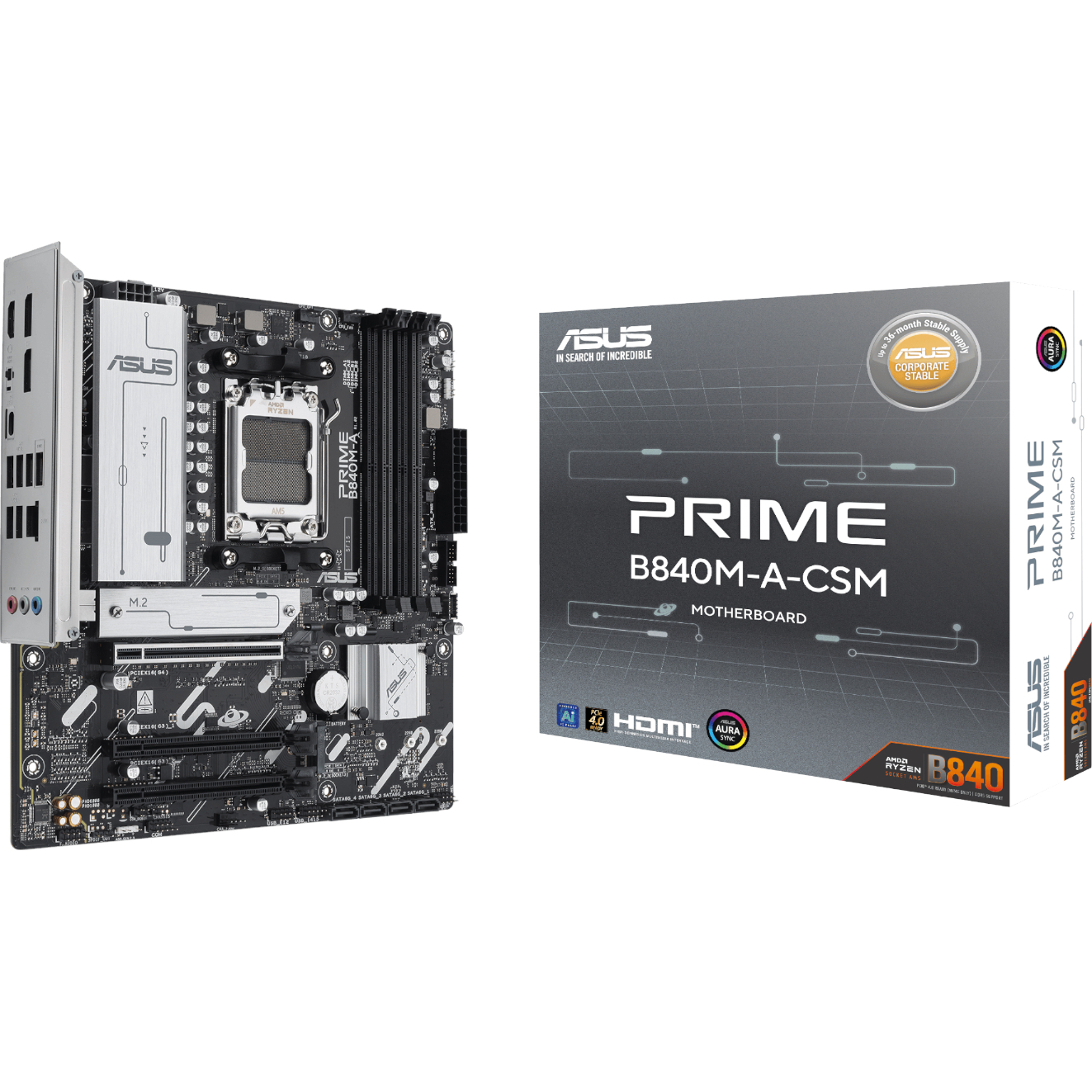 Asus PRIME B840M-A-CSM AM5 Micro ATX Motherboard (PRIME B840M-A-CSM) – product image
