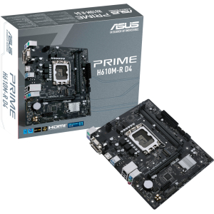 ASUS Prime H610M-R D4 LGA1700 M-ATX Motherboard (PRIME H610M-R D4) – product image