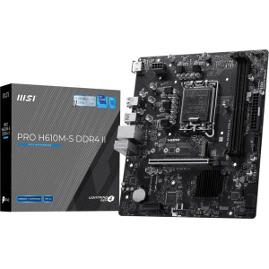 MSI PRO H610M-S DDR4 II LGA1700 M-ATX Motherboard (PROH610M-SDDR4II) – product image