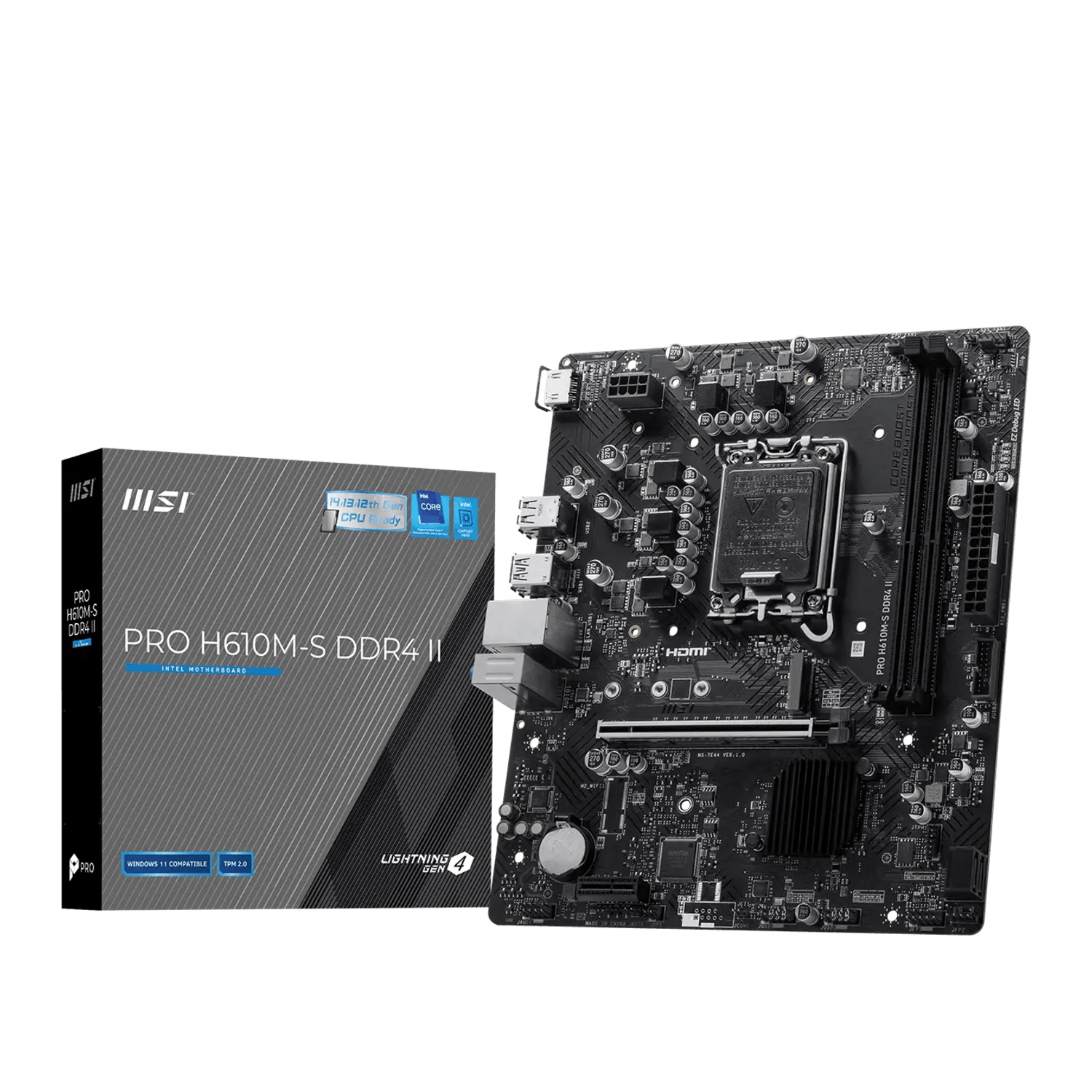 MSI PRO H610M-S DDR4 II LGA1700 M-ATX Motherboard (PROH610M-SDDR4II) – product image