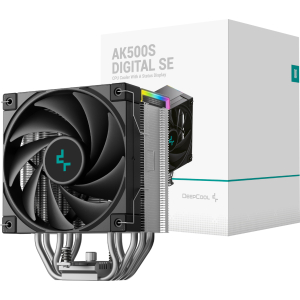 DeepCool AK500S Digital 120mm Air CPU Cooler - Black (R-AK500S-BKADMN-GJD) – product image
