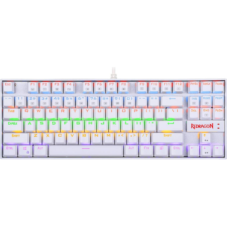 REDRAGON KUMARA Mechanical 87 Key|RGB Backlit Gaming Keyboard - White (RD-K552W-RGB) – product image
