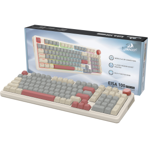 Redragon EISA 100 Retro RGB Wireless Mechanical Keyboard - Cream/Grey (RD-K768WGR-WL) – product image