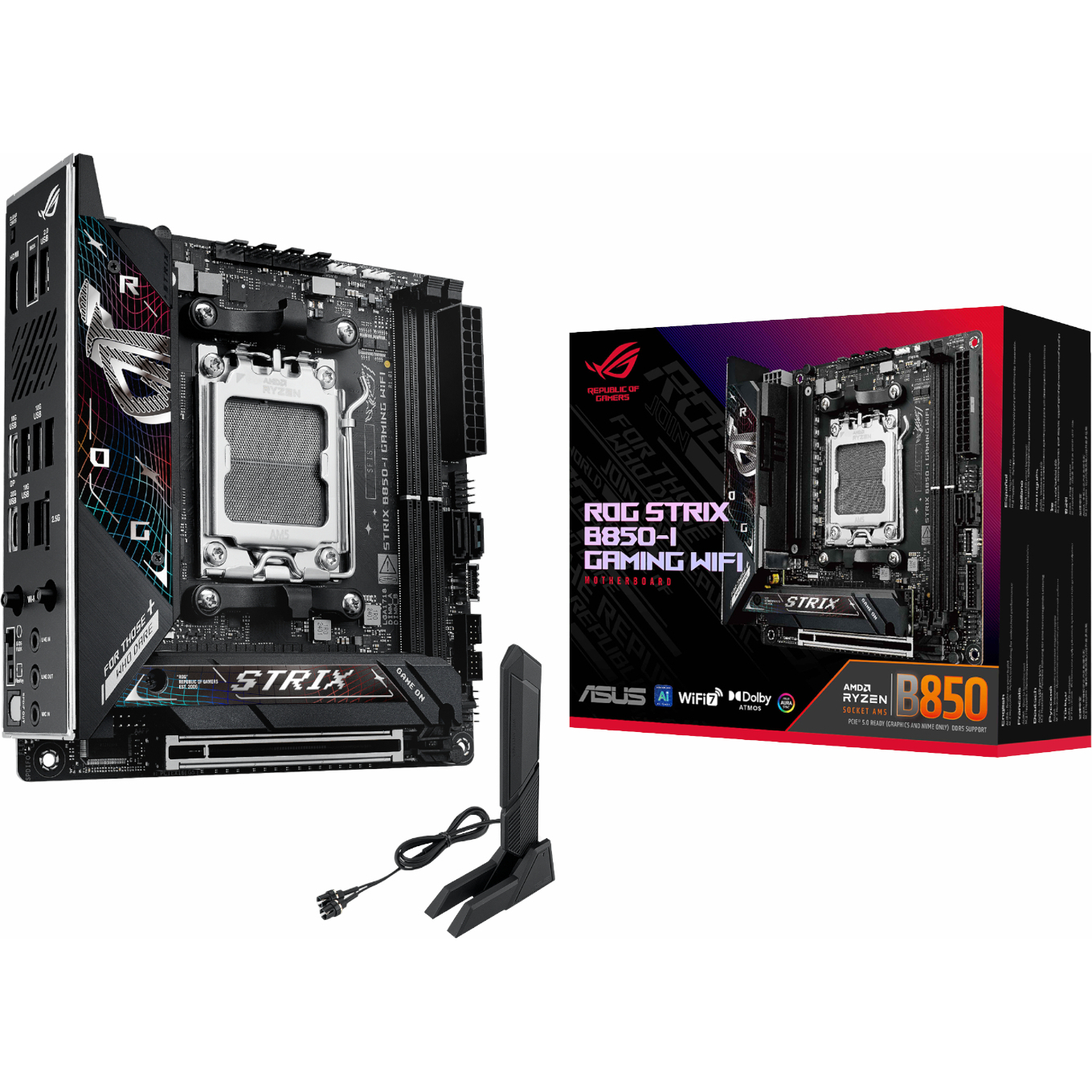 Asus ROG Strix B850-I Gaming WiFi AM5 Mini-ITX Gaming Motherboard (ROG-STRIX-B850-I-GAMING) – product image