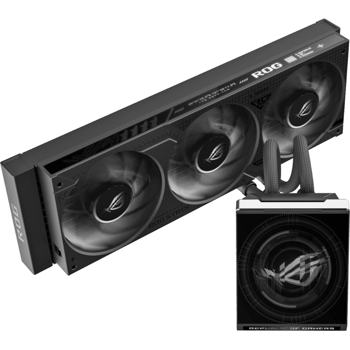 ASUS ROG Strix SLC IV 360 ARGB LCD Liquid CPU Cooler - Black (ROGSTRIXSLCIV360ARGBLCD) – product image