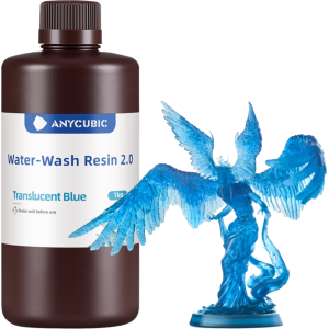 Anycubic Water Wash Resin 2.0 – Translucent Blue (SSX2TB-10) – product image